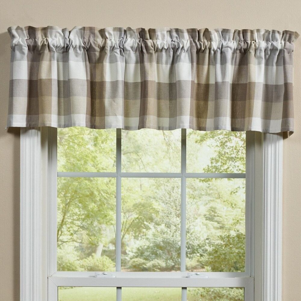 Park Designs Bentley Plaid Valance Curtain 72 in x 14 in - One Valance